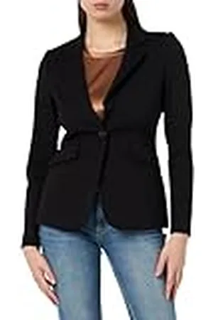 Taifun Damer klassisk kavaj med stretchkomfort långärmad blazer långärmad fodrad kavaj enfärgad, , 34