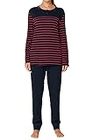 Schiesser Damen Schlafanzug Set lang Baumwolle Modal - Nightwear