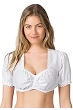 Stockerpoint Dam Tania traditionell blus, vit, 30, Vit, 30