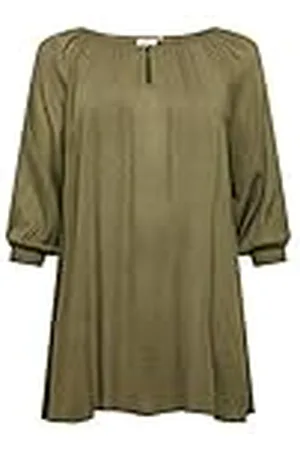 Kaffe För dam plus storlek Tunic 3/4 ärmar A-formad jacka, , 52