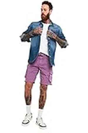 Joe Browns Herr flera fickor knälängd bälte avslappnade cargoshorts, lila, 32 midja, , 32W