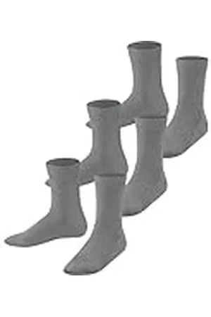 Falke Unisex barn familj 3-pack strumpor andas hållbar biologisk bomull förstärkta barnstrumpor slitstarka halkfria hudvänliga enfärgade multipack 3 par, , 39-42