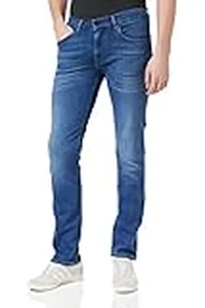 7 for all Mankind Slimmy Slim Jeans för män, Blå (mellanblå Bd), 38W x 34L