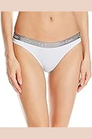 Calvin Klein Stringtrosor för kvinnor, Vit (vit), L