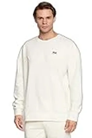 Fila TRICASE Boxy Crew Sweatshirt för män, cloud Dancer, M