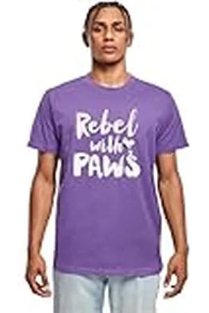 Merchcode Peanuts T-shirt för män – Rebel with Paws T-shirt, rund hals, normal passform, bomull 100 percent, XL, , XL