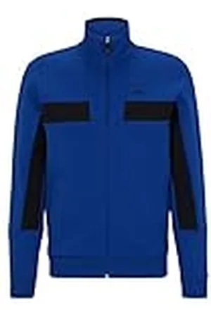 HUGO BOSS Herr Skaz 1 sweatjacka av bomullsblandning med dragkedja och tejpdetaljer, , S
