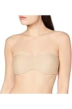 Maidenform Axelbandslös Minimizer Bandeau-topp, Ogenomskinlig, Beige (Body Blush), 90E