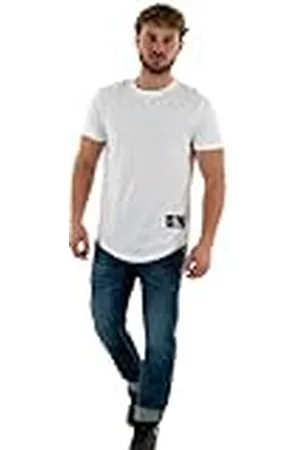 Calvin Klein Jeans herr emblem flip up ärm S/S stickade toppar, , XS