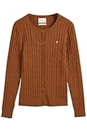 GANT Stretch bomull cable cardigan, , XXL