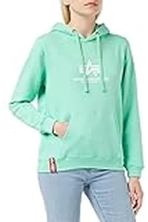 Alpha Industries New Basic Hoody för kvinnor, Pastel Mint, S