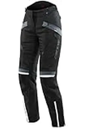 Dainese Tempest 3 D-Dry Lady Pants, motorcykelvandringsbyxor för dam, vattentätt membran, avtagbar termisk interiör, knäskydd, svart/ebenholts, 54