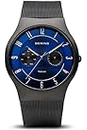 Bering Män Analogt Quarz Titanium Collection armbandsur med Rostfritt stål Armband och Safirglas
