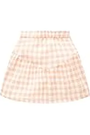 TOM TAILOR Flickor barnkjol med rutmönster, 29909 – Orange Pink Check, 92/98 cm