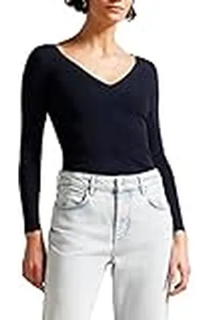 Ted Baker CILESTE-V-hals smal passform stickad topp, , 40 SE