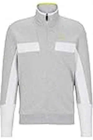 HUGO BOSS Herr Skaz 1 sweatjacka av bomullsblandning med dragkedja och tejpdetaljer, , L