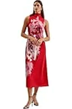 Ted Baker WMD-ALIARA-tryckt kåpa hals midi slip klänning , , 34 SE