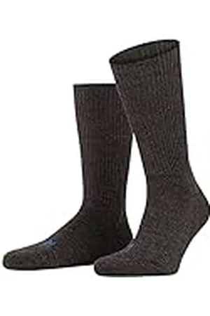 Falke Unisex Walkie Ergo vandringsstrumpor, ull, svart, vit, många andra färger, förstärkta vandringsstrumpor utan mönster, extra stark stoppning, långa varma utomhusstrumpor för vandring, 1 par, , 39-41 EU