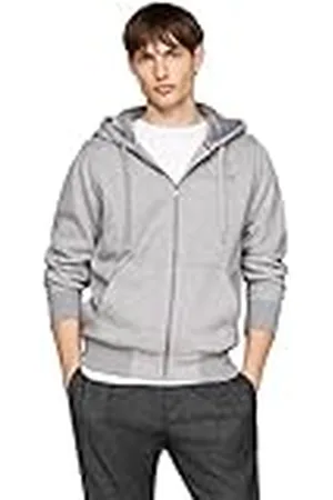 Tommy Hilfiger TOMMY LOGO FUR LINED HOODY MW0MW37245, dragkedja genom huvtröja, grå, S, , S