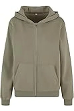 Build Your Brand Dam Fluffy Zip Hoody, mysig huvjacka i avslappnad passform, basic för vardag och fritid, , XXL