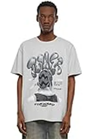 Mister Tee Herr t-shirt Power Foward 2.0 oversize t-shirt, tryck t-shirt för män, överdimensionerad passform, streetwear, , 5XL