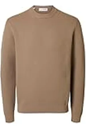 SELECTED Slhdane Ls Knit Structure Crew Neck Noos, , XXL
