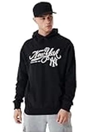 New Era Herr MLB retro Grphc Os Hoody Neyyan Blkwhi New York Yankees tröja med huva, , XL
