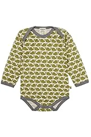 loud + proud Unisex baby body långärmad med tryck val, GOTS certifierad t-shirt, , 86/92 cm