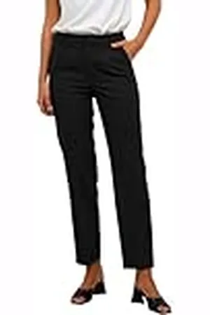 Kaffe Dambyxor slim fit byxor full längd hög midja fickor dam, , 38