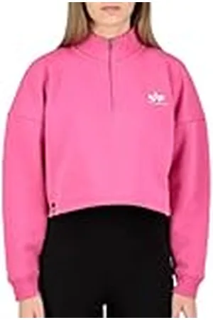 Alpha Industries ALPHA Dam halv dragkedja tröja Cos Sl Wmn lediga shorts, , X-Small, , XS