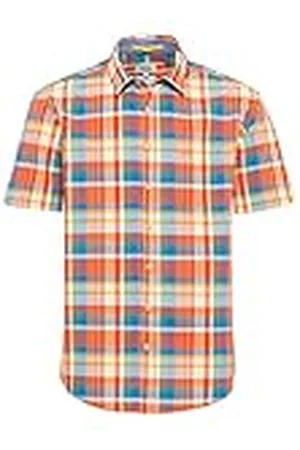 Camel Active Regular Fit Halvärm skjorta New Kent krage rutig grön, röd, S