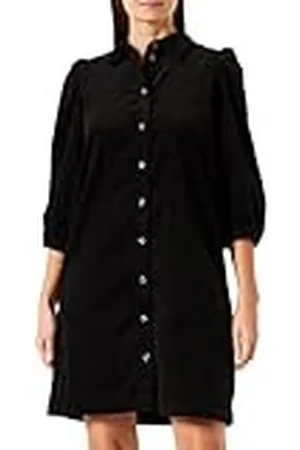 Kaffe Dam klänning Tunic Button Up Puff Sleeves Casual, , 46