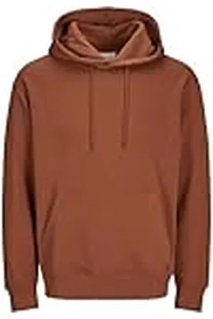 JACK & JONES Huvtröja för män, enfärgad huvtröja, , S