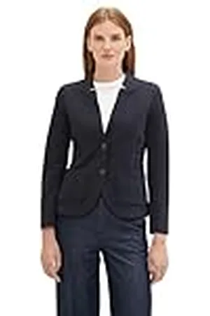 TOM TAILOR Dam basic Ottoman blazer med fickor, 10668-sky Captain Blue, 3XL