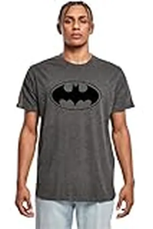 Merchcode Batman T-shirt för män – Monochrome Logo T-shirt, normal passform, 100% bomull, , L