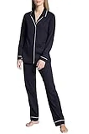 Calida Night Lovers pyjamas, långa kvinnor, tillverkad av 100% supima-bomull, med tygtäckt elastiskt midjeband, , 48-50
