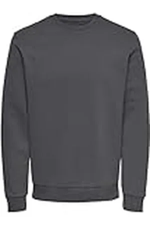 Only & Sons Herr O&S klassisk sweatshirt normal passform långärmad jumper tröja topp huvtröja mindre ONSCERES, , M