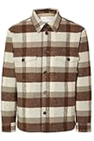 SELECTED Slharchive Overshirt Noos skjortjacka, Elephant Skin, xx_l, , XXL