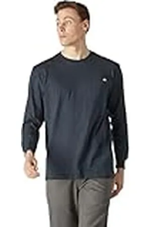 Dickies Mäns Heavyweight Ls Pocket T-shirt avslappnad T-shirt, Mörk marinblå, XXL