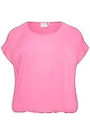 Kaffe Plus-size dam T-shirt korta badärmar rund hals