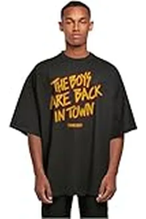 Merchcode T-shirt för män tunn Lizzy – The Boys Stacked Huge Tee, överdimensionerad passform, 100% bomull, , S