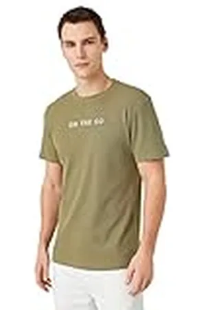Koton Herr slogan broderad t-shirt crew neck kortärmad, , S