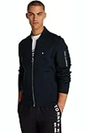 Tommy Hilfiger Herr ESSENTIAL INTECHNO BASEBALL JKT MW0MW37357, blixtlås genom tröja, blå, XXL, , XXL
