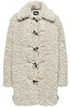 ONLY ONLVIKI Faux FUR Duffle Coat OTW kappa, grå, XL, , XL