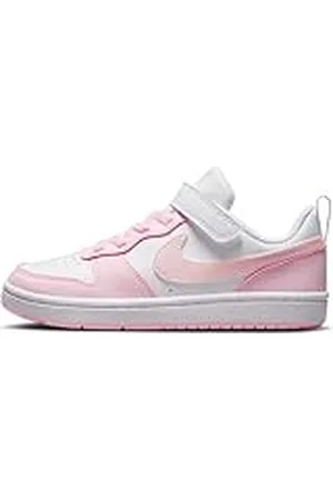 Nike Court Borough Low Recraft (GS) Sneaker för barn, White/Pink Foam, 38.5