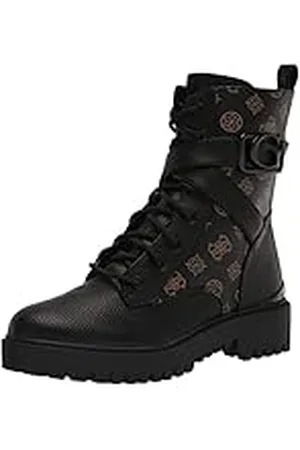 Guess Dam Orana Combat Boot, Svart/Brun, 7 UK