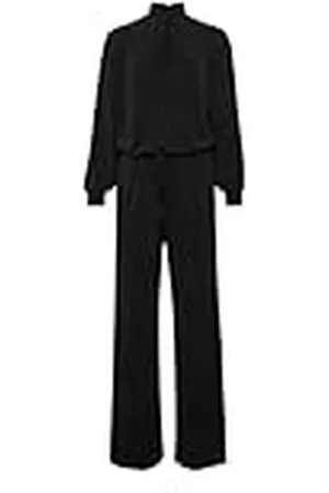 Kaffe Dam Jumpsuit långärmad sköldpadda breda ben dragsko midja, , XS