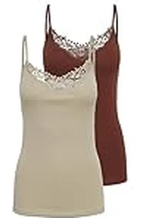 ONLY Dam Topp Onlkira Life Lace Singlet 2-pack Noos, , XS