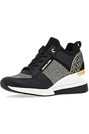 Michael Kors Georgie Knit Trainer, Sneaker Kvinna, svart/guld, 43.5 EU, , 43.5 EU