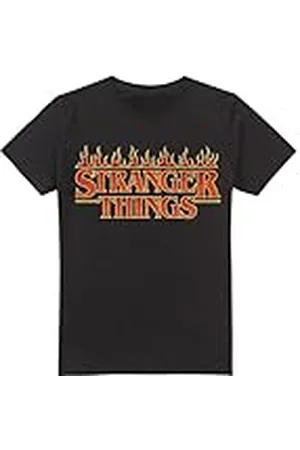 Stranger Things Vintage Flaming Logo Unisex T-shirt, , Medium, , M